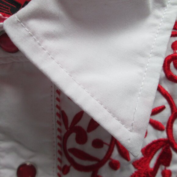 El Señor de los Cielos White Red Snap Mens Sz 2XL Cowboy Western Halloween - Picture 12 of 16